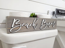 Load image into Gallery viewer, 3D Beach Bum Rustic Toilet Paper Holder - Coastal Bathroom Decor - Wooden Box - Bathroom Storage Box - Toilet Paper Box
