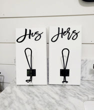 Load image into Gallery viewer, 3D Farm style Custom hooks, Wood Bathroom sign, Back Pack Hooks, Kids Name Sign, Towel Holder, Towel Rack, Bathroom Hooks, Stocking Hook