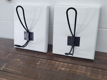 Load image into Gallery viewer, Farm style Custom hooks, Wood Bathroom sign, Back Pack Hooks, Kids Name Sign, Towel Holder, Towel Rack, Bathroom Hooks, Stocking Hook