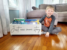 Load image into Gallery viewer, Read me a story Book Bin - Book Storage - Books - Toy Storage - Bookcase - Nursery Decor - Baby Shower Gift - Birthday Gift