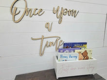 Load image into Gallery viewer, Just one more story Book Bin - Book Storage - Books - Toy Storage - Bookcase - Nursery Decor - Baby Shower Gift - Kids gift