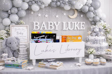 Load image into Gallery viewer, Just one more story Book Bin - Book Storage - Books - Toy Storage - Bookcase - Nursery Decor - Baby Shower Gift - Kids gift
