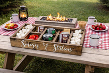 Load image into Gallery viewer, 3D Smores station box - Smores box - Camping station - Smores Bar - Smores - Camping food box - Outdoor Food Tray