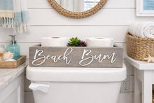 Load image into Gallery viewer, 3D Beach Bum Rustic Toilet Paper Holder - Coastal Bathroom Decor - Wooden Box - Bathroom Storage Box - Toilet Paper Box