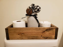Load image into Gallery viewer, Rustic Toilet Paper Holder - Farmhouse Bathroom Decor - Wooden Box - Bathroom Storage - Floating Shelves