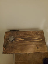 Load image into Gallery viewer, Industrial Toilet Paper Holder with Shelf - Steampunk Bathroom Fixture With Industrial Pipe Shelf - Rustic Farmhouse Decor - Toilet Roll