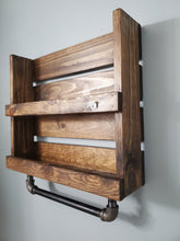 Load image into Gallery viewer, Bathroom Storage Shelf - Rustic Farmhouse Bathroom Storage and Organizer - Kitchen Organizer