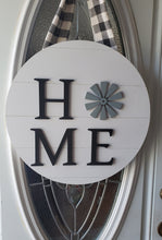 Load image into Gallery viewer, Home Front Door Decor, Round Door Hanger, Door Decor, Porch Door Sign, Home Door Sign, Farmhouse porch decor
