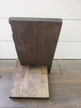 Load image into Gallery viewer, Collapsible Cookbook Stand - Rustic Cookbook Holder