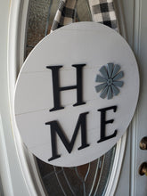 Load image into Gallery viewer, Home Front Door Decor, Round Door Hanger, Door Decor, Porch Door Sign, Home Door Sign, Farmhouse porch decor