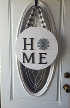 Load image into Gallery viewer, Home Front Door Decor, Round Door Hanger, Door Decor, Porch Door Sign, Home Door Sign, Farmhouse porch decor