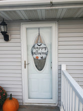 Load image into Gallery viewer, Round Halloween Door Hanger For Front Door - Halloween Door Sign - Front Door Decor - Round Door Hanger - Fall Door Hanger - Door Signs