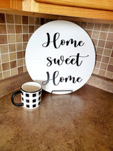 Load image into Gallery viewer, 18" Home Sweet Home - Faux Ship Lap - Welcome sign- Kitchen deco - 3D Laser Cut Door Hanger - Farmhouse Home Decor