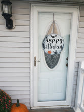 Load image into Gallery viewer, Round Halloween Door Hanger For Front Door - Halloween Door Sign - Front Door Decor - Round Door Hanger - Fall Door Hanger - Door Signs