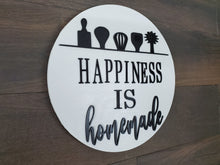 Load image into Gallery viewer, Happiness is Homemade 3D sign - Kitchen Decor - Wood sign - Home Decor Sign - Farmhouse Sign
