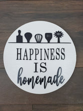 Load image into Gallery viewer, Happiness is Homemade 3D sign - Kitchen Decor - Wood sign - Home Decor Sign - Farmhouse Sign