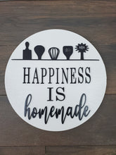 Load image into Gallery viewer, Happiness is Homemade 3D sign - Kitchen Decor - Wood sign - Home Decor Sign - Farmhouse Sign