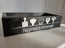 Load image into Gallery viewer, 3D Happiness is Homemade box - kitchen box - Kitchen storage box - Utensils storage box - Happiness is - Camping food box - kitchen Caddy