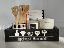 Load image into Gallery viewer, 3D Happiness is Homemade box - kitchen box - Kitchen storage box - Utensils storage box - Happiness is - Camping food box - kitchen Caddy