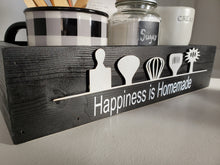 Load image into Gallery viewer, 3D Happiness is Homemade box - kitchen box - Kitchen storage box - Utensils storage box - Happiness is - Camping food box - kitchen Caddy