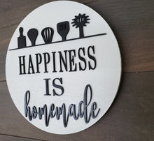 Load image into Gallery viewer, Happiness is Homemade 3D sign - Kitchen Decor - Wood sign - Home Decor Sign - Farmhouse Sign