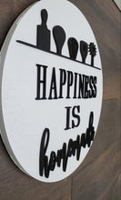 Load image into Gallery viewer, Happiness is Homemade 3D sign - Kitchen Decor - Wood sign - Home Decor Sign - Farmhouse Sign