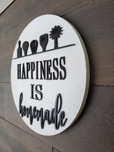 Load image into Gallery viewer, Happiness is Homemade 3D sign - Kitchen Decor - Wood sign - Home Decor Sign - Farmhouse Sign