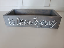 Load image into Gallery viewer, 3D Ice cream topping box - Ice cream box - Camping station - Ice cream Bar - Ice Cream- Party food box - Outdoor Food Tray