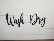 Load image into Gallery viewer, 3d Wash Dry Font sign | Laundry sign | Laundry Room sign | Bathroom decor | Farmhouse Bathroom | Laundry Room decor | Sink decor