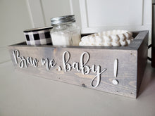 Load image into Gallery viewer, 3D Brew me, baby coffee box - Coffee Box - Coffee is Life- Coffee Bar - Funny decor - Kitchen storage box - Coffee Caddy