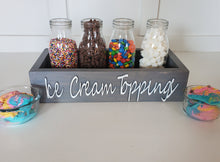 Load image into Gallery viewer, 3D Ice cream topping box - Ice cream box - Camping station - Ice cream Bar - Ice Cream- Party food box - Outdoor Food Tray