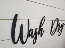 Load image into Gallery viewer, 3d Wash Dry Font sign | Laundry sign | Laundry Room sign | Bathroom decor | Farmhouse Bathroom | Laundry Room decor | Sink decor
