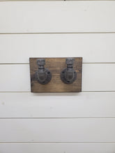 Load image into Gallery viewer, Industrial Coat Hanger - Farmhouse Coat Hooks - Rustic Towel Hooks - Rustic Coat Rack - Black Pipe Decor
