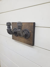 Load image into Gallery viewer, Industrial Coat Hanger - Farmhouse Coat Hooks - Rustic Towel Hooks - Rustic Coat Rack - Black Pipe Decor