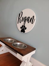 Load image into Gallery viewer, Pet name sign, Dog sign, pet gift, Personalized pet gift, pet decor, wood dog sign, gift for pet