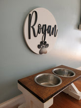 Load image into Gallery viewer, Pet name sign, Dog sign, pet gift, Personalized pet gift, pet decor, wood dog sign, gift for pet