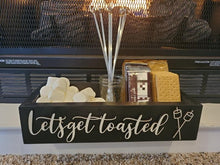 Load image into Gallery viewer, 3D Smores station box - Let's get toasted - Smores box - Camping station - Smores Bar - Smores - Camping food box - Outdoor Food Tray