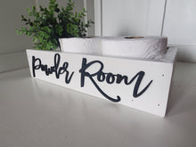 Load image into Gallery viewer, 3d Powder Room Box - Rustic Toilet Paper Holder - Farmhouse Bathroom Decor - Wooden Box Above The Toilet