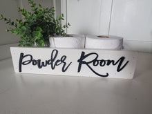 Load image into Gallery viewer, 3d Powder Room Box - Rustic Toilet Paper Holder - Farmhouse Bathroom Decor - Wooden Box Above The Toilet