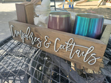 Load image into Gallery viewer, 3D Campfires & Cocktails Box - Smores box - Camping station - Smores Bar - Smores - Camping food box - Outdoor Food Tray