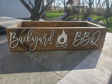 Load image into Gallery viewer, 3D Backyard BBQ Box- Backyard BBQ - BBQ Caddy - Camping Station - BBQ Bar - Father's Day gift- Outdoor Food Tray - Camping food station