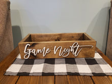 Load image into Gallery viewer, 3D Game Night Box - Game Storage Box - Gift Box - Family Night - Games - Camping food box - Outdoor Food Tray - Gift for kids