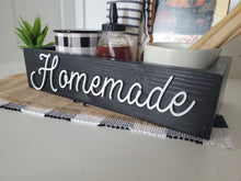 Load image into Gallery viewer, Homemade | Homemade Sign | Farmhouse Decor | Party Decor | Storage box | mason jar box | Rustic box| Kitchen Storage| Recipe box