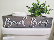 Load image into Gallery viewer, 3D Beach Bum Rustic Toilet Paper Holder - Coastal Bathroom Decor - Wooden Box - Bathroom Storage Box - Toilet Paper Box