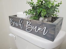 Load image into Gallery viewer, 3D Beach Bum Rustic Toilet Paper Holder - Coastal Bathroom Decor - Wooden Box - Bathroom Storage Box - Toilet Paper Box
