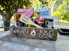 Load image into Gallery viewer, 3D Backyard BBQ Box- Backyard BBQ - BBQ Caddy - Camping Station - BBQ Bar - Father's Day gift- Outdoor Food Tray - Camping food station