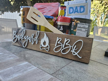 Load image into Gallery viewer, 3D Backyard BBQ Box- Backyard BBQ - BBQ Caddy - Camping Station - BBQ Bar - Father's Day gift- Outdoor Food Tray - Camping food station