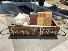 Load image into Gallery viewer, 3D Smores station box - Smores box - Camping station - Smores Bar - Smores - Camping food box - Outdoor Food Tray
