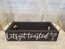Load image into Gallery viewer, 3D Smores station box - Let's get toasted - Smores box - Camping station - Smores Bar - Smores - Camping food box - Outdoor Food Tray