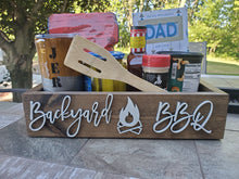 Load image into Gallery viewer, 3D Backyard BBQ Box- Backyard BBQ - BBQ Caddy - Camping Station - BBQ Bar - Father's Day gift- Outdoor Food Tray - Camping food station